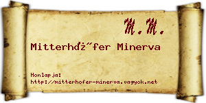Mitterhöfer Minerva névjegykártya